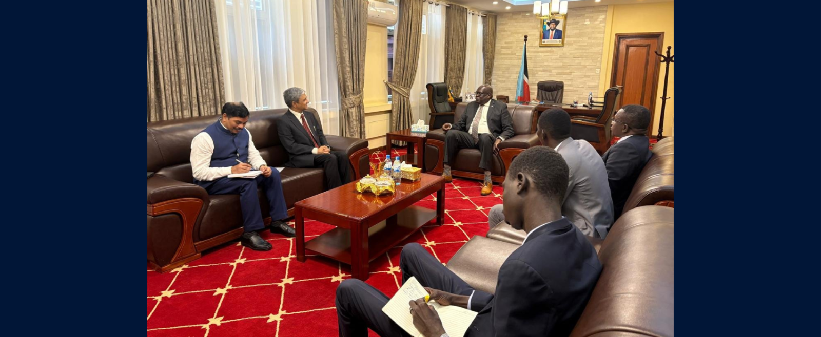 Ambassador Anil Nautiyal paid a courtesy call on Hon. Amb. Akuei Bona Malwal, the new Deputy Minister, Ministery of Foreign Affairs and International Cooperation on 06.05.2025