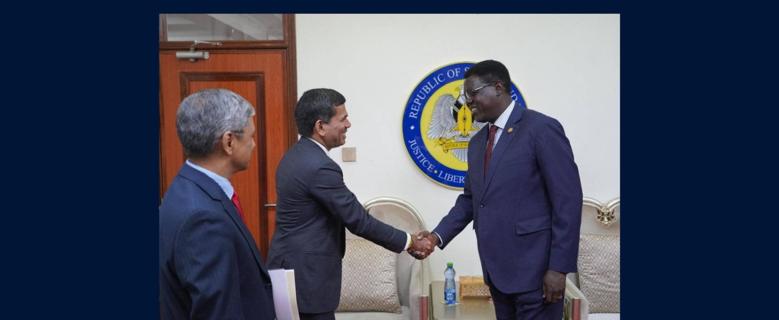 Foreign Office Consultations between India & South Sudan: The Indian delegation led by Joint Secretary Suresh Kumar M called on the Minister of Foreign Affairs and International Cooperation of South Sudan, Hon Amb Monday Semaya K. Kumba.