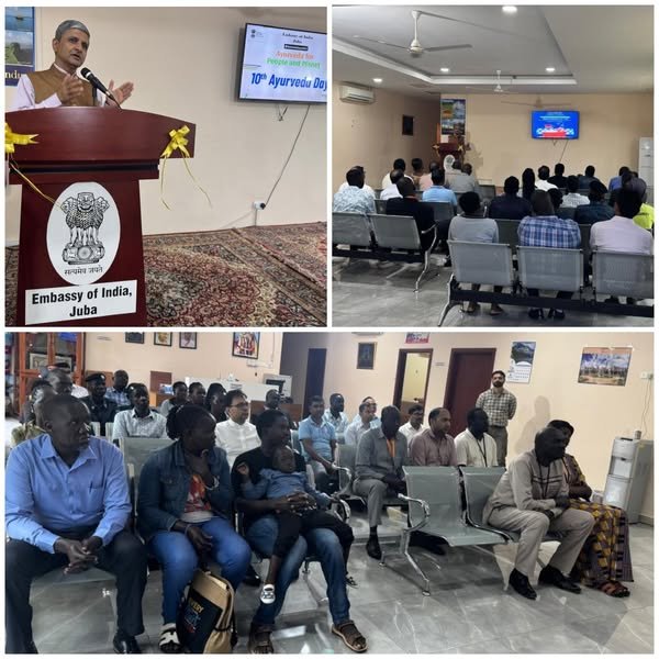 On the occasion of Ayurveda Day, the Embassy of India in Juba organized an awareness meet and an in-house Yoga session for its team