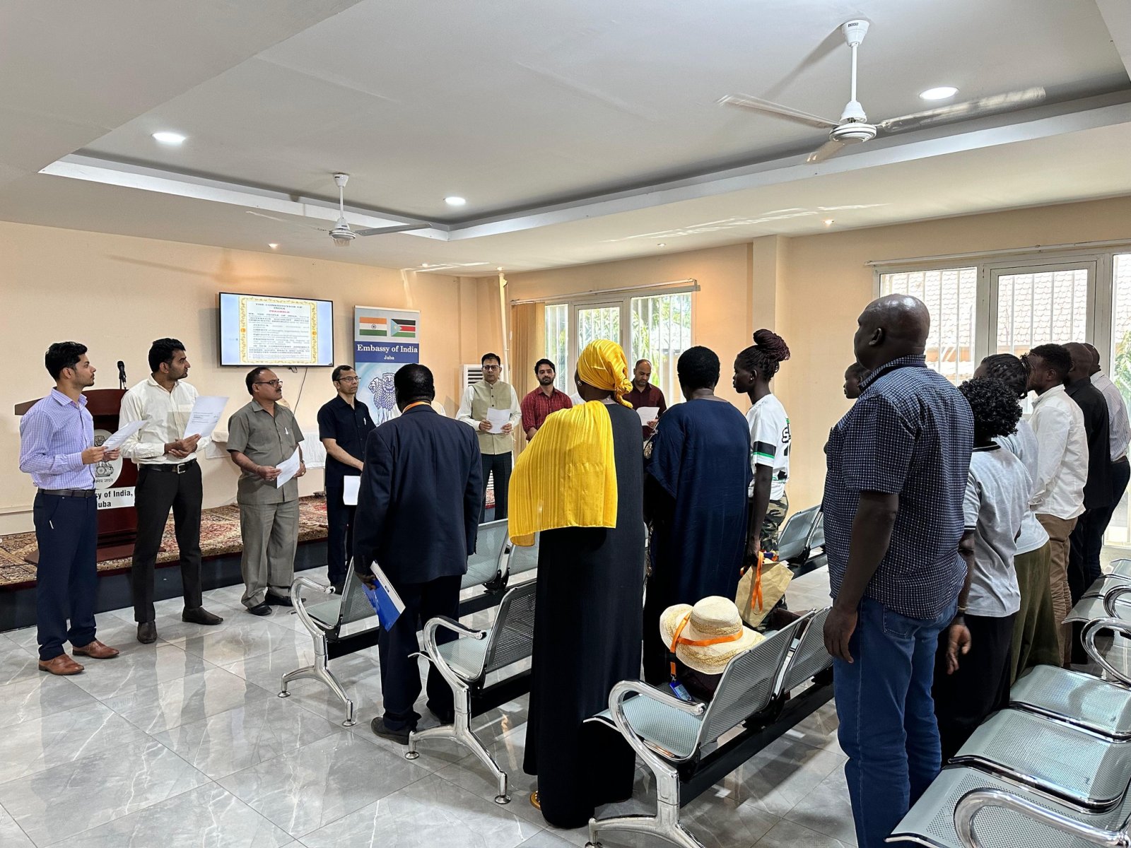 Ambassador was joined by all Embassy officials and several esteemed South Sudanese friends on 26.11.2025 to mark the anniversary of the adoption of the Indian Constitution on November 26, 1949