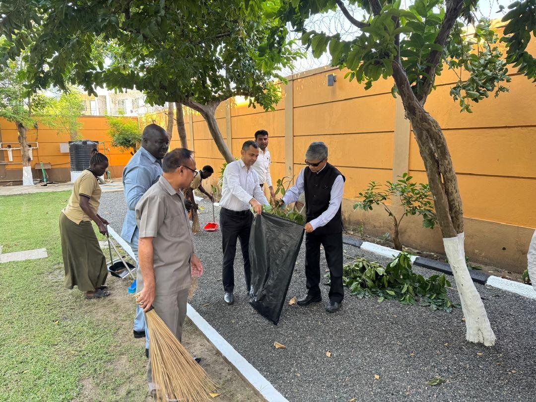 Embassy held a Cleanliness Drive before the 79th Independence Day.