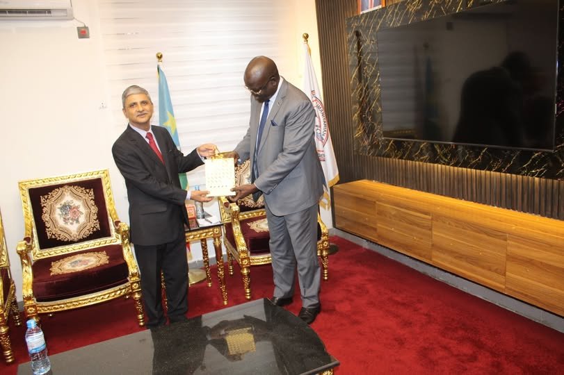 The Ambassador paid a productive courtesy call on the  Minister of Humanitarian Affairs & Disaster Management (MHADM), Honorable Albino Akol Atak, on 23.10.2025