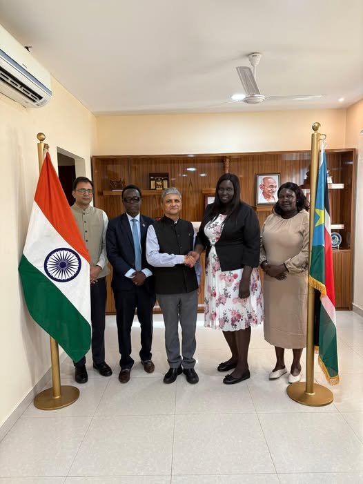 Ambassador, welcomed Undersecretary Hon. Dr. Monica Agum Daniel Awet Akot of the Ministry of Youth and Sports, Republic of South Sudan, and her team