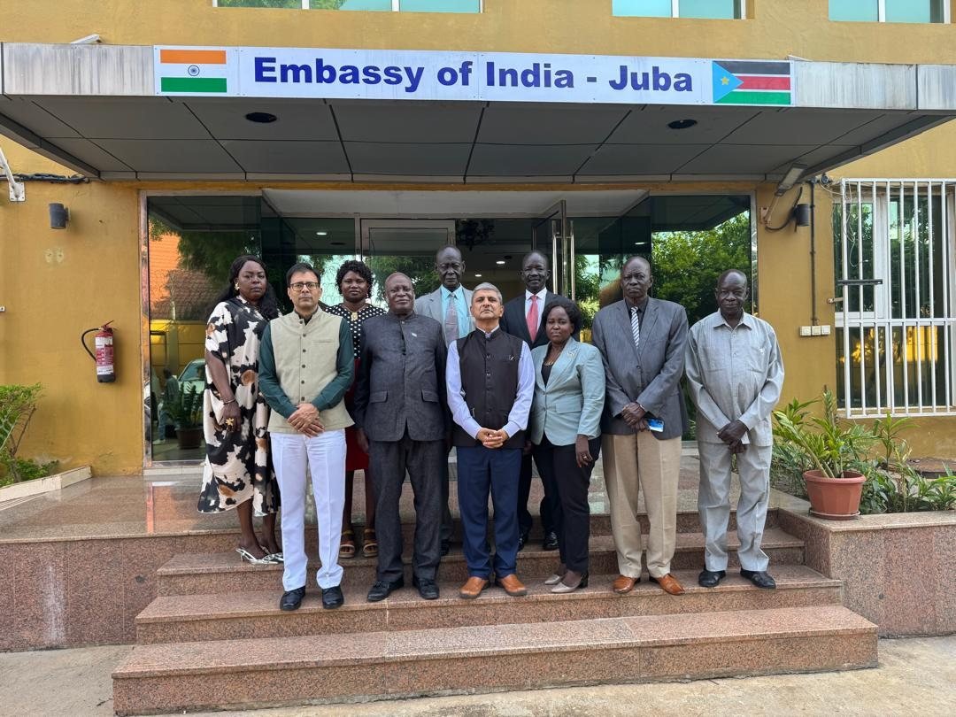 The Ambassador hosted a Pre-departure Luncheon meeting for the South Sudan Parliament (TNLA)'s 8-member delegation on 23 July 2025 visiting India to attend a Cyber Security Training at the Indian Parliament.