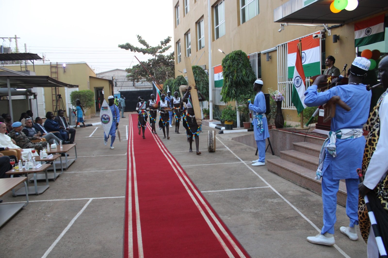 The Embassy of India, Juba, hosted a Reception in the evening to celebrate the 77th Republic Day of India