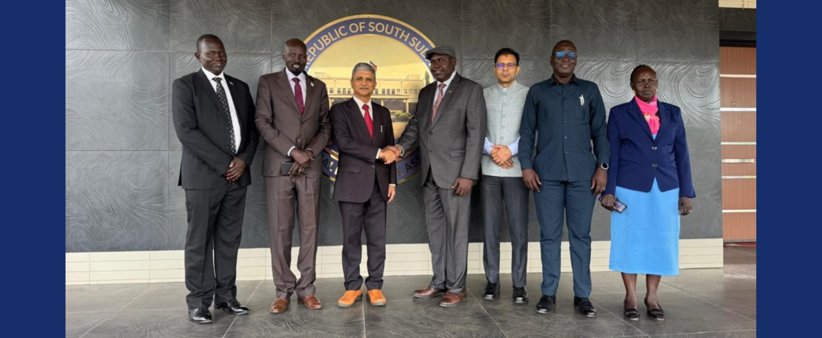 Ambassador visited the Parliament of South Sudan i.e. Transitional National Legislative Assembly (TNLA), where he met with Hon. Dr. Wek Wamer Kuol, Minister of Parliamentary Affairs, Hon. Jamal Juma Kayaka, Chairperson of the Committee on Government Assurance, Monitoring & Evaluation and other Members of Parliament