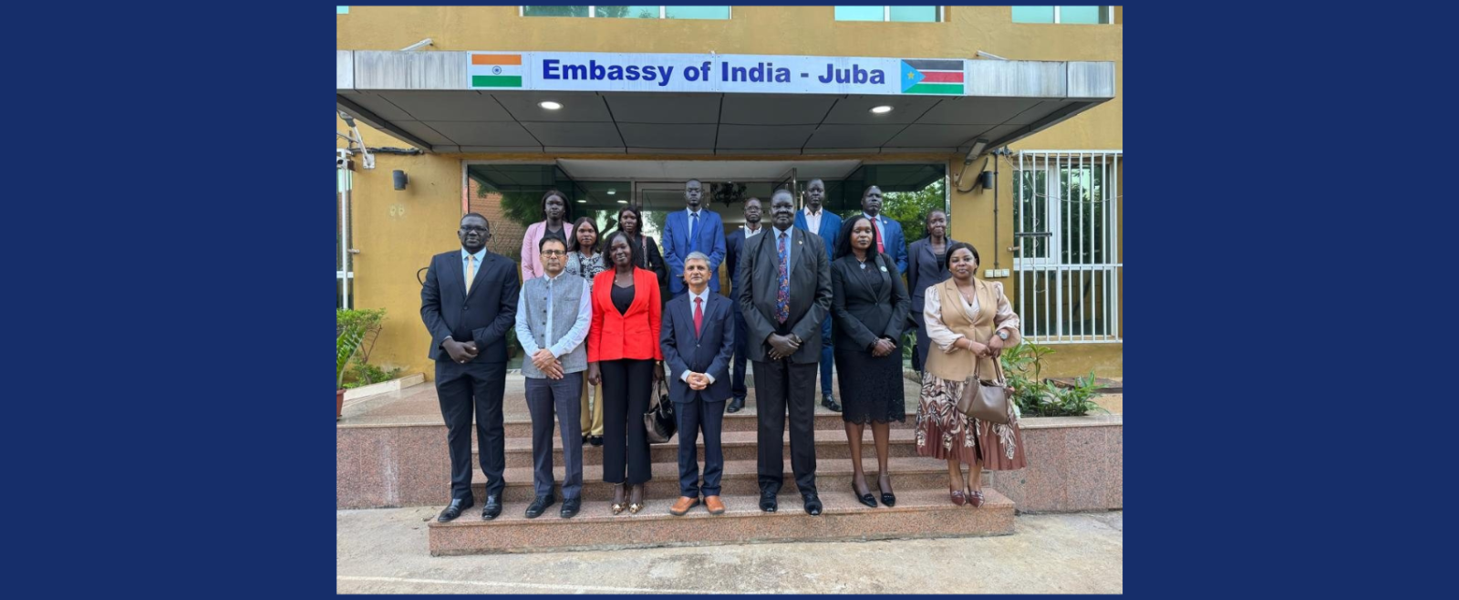 The Ambassador hosted a Pre-departure briefing for the 10 South Sudanese Diplomats proceeding India for a Course at the Sushma Swaraj Institute of Foreign Service (SSIFS) from 04-13 August 2025.