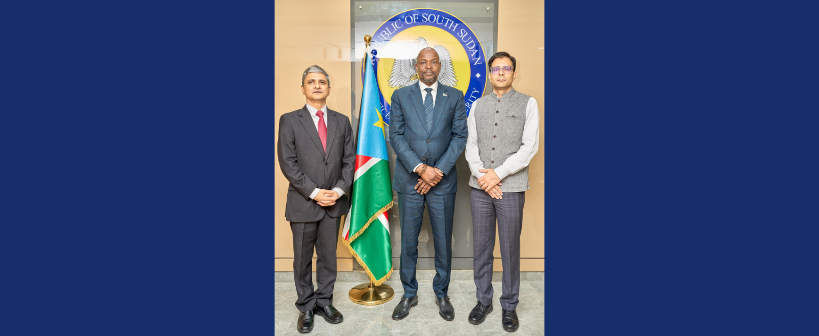 The Ambassador paid a courtesy call on H.E. Benjamin Bol Mel, Vice President and Chairperson of the Economic Cluster, Republic of South Sudan