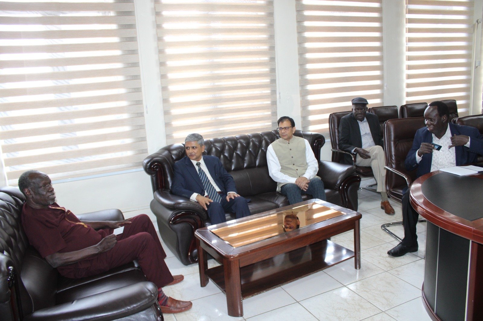 The Ambassador met with the Vice-Chancellor of Juba University, Prof Robert Mayom Deng, wherein issues of mutual cooperation, educational exchanges, including capacity building and upgrading of the India Corner were discussed, on 05.09.2025.