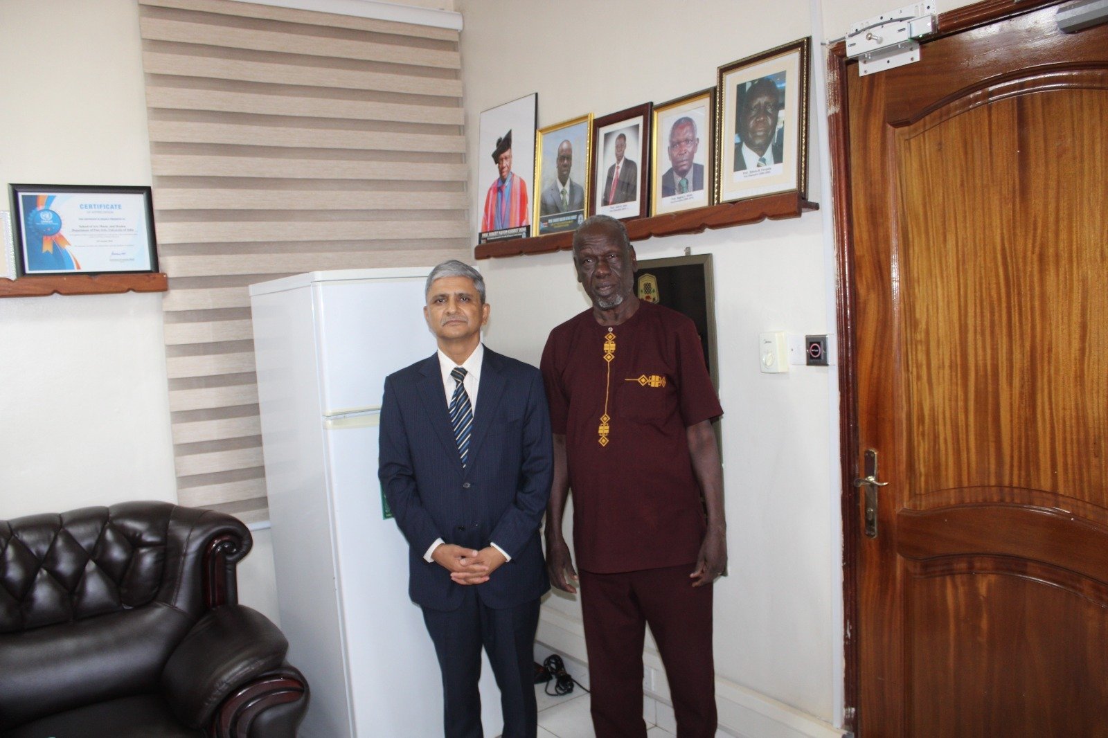 The Ambassador met with the Vice-Chancellor of Juba University, Prof Robert Mayom Deng, wherein issues of mutual cooperation, educational exchanges, including capacity building and upgrading of the India Corner were discussed, on 05.09.2025.