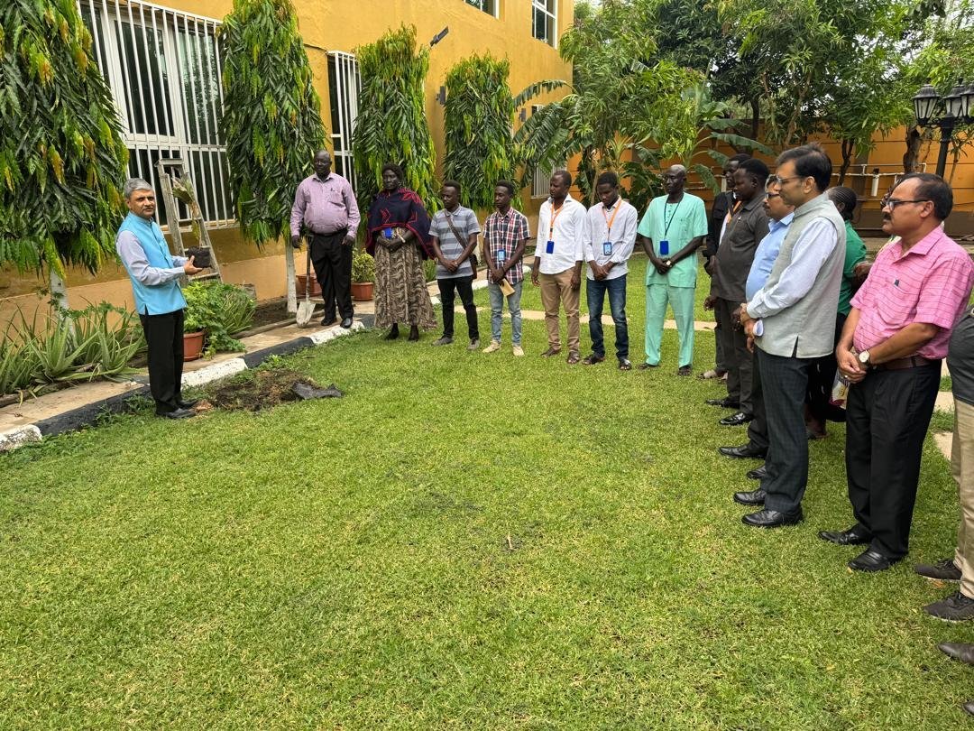 Ambassador planted a tree & spoke passionately about ending plastic pollution, the success of 'Ek Ped Maa Ke Naam'  campaign, and various Govt programs for environmental conservation & sustainable development on 05.06.25.