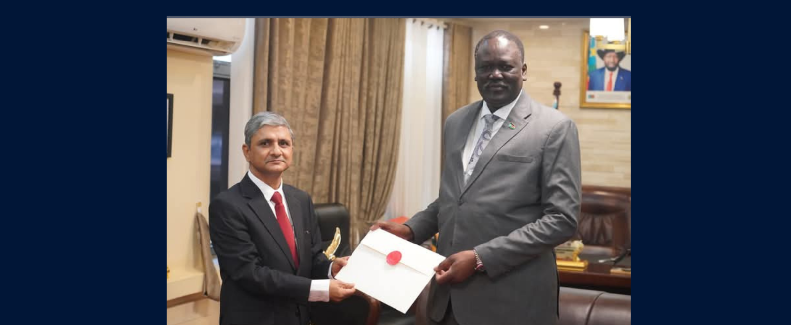 Mr. Anil Nautiyal, Ambassador-designate called on Hon. Ramadan M. Abdallah Goc, Minister of Foreign Affairs & International Cooperation of the Republic of South Sudan and presented a copy of his 'Letter of Credence' on 26.02.2025.